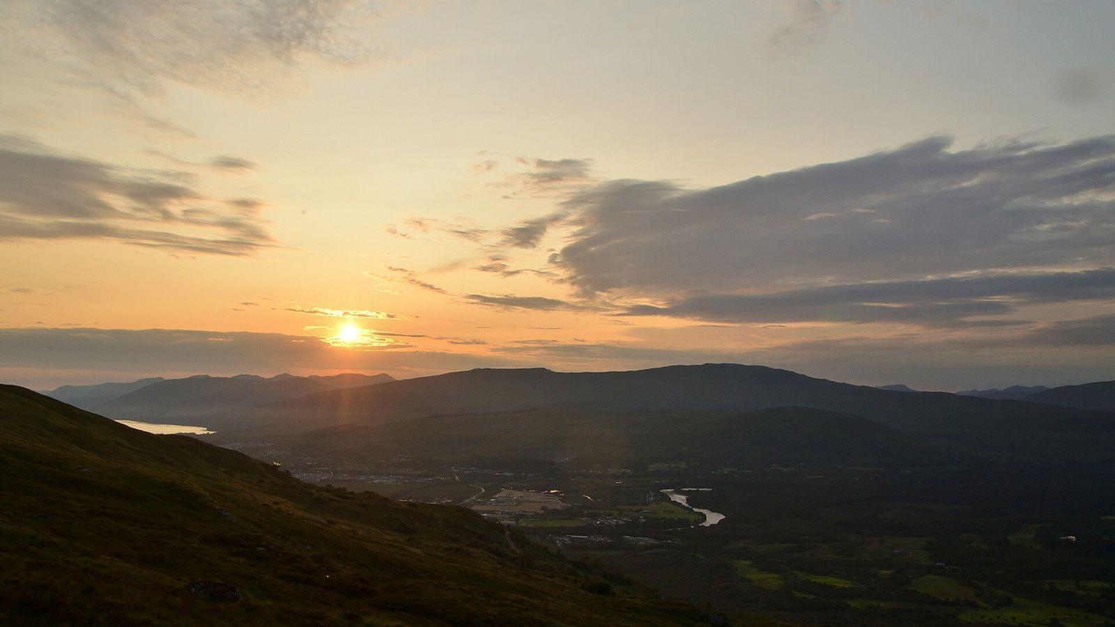 Sunset over Fort William in the Scottish Highlands