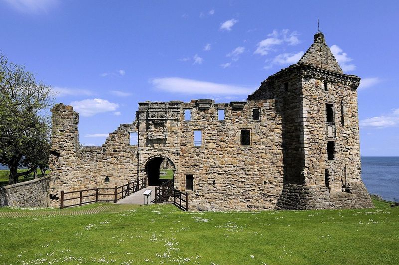 The clifftop ruins of St Andrews Castle